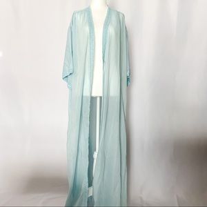 Miss Dior Vintage Designer Robe Blue Gown Cotton